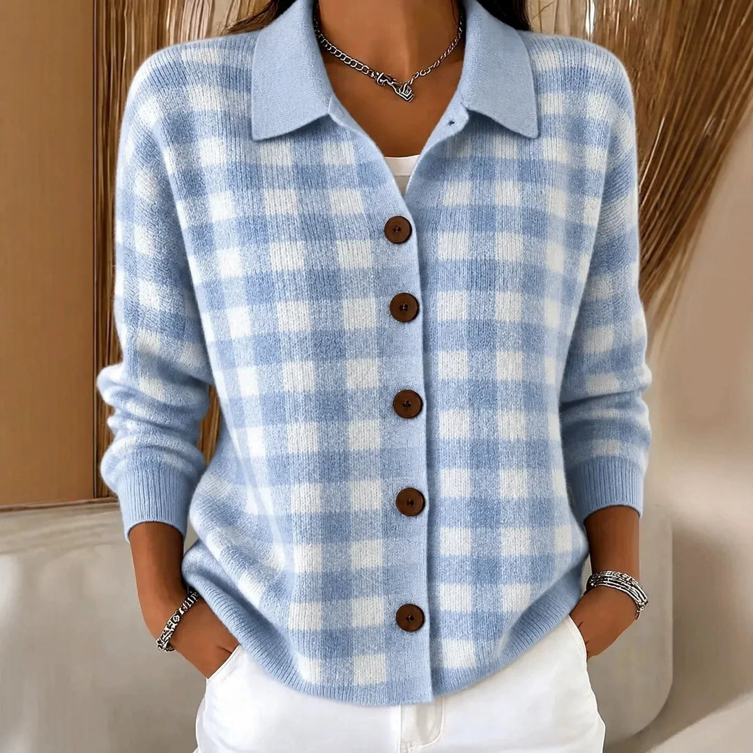 Marlow Plaid Button Cardigan