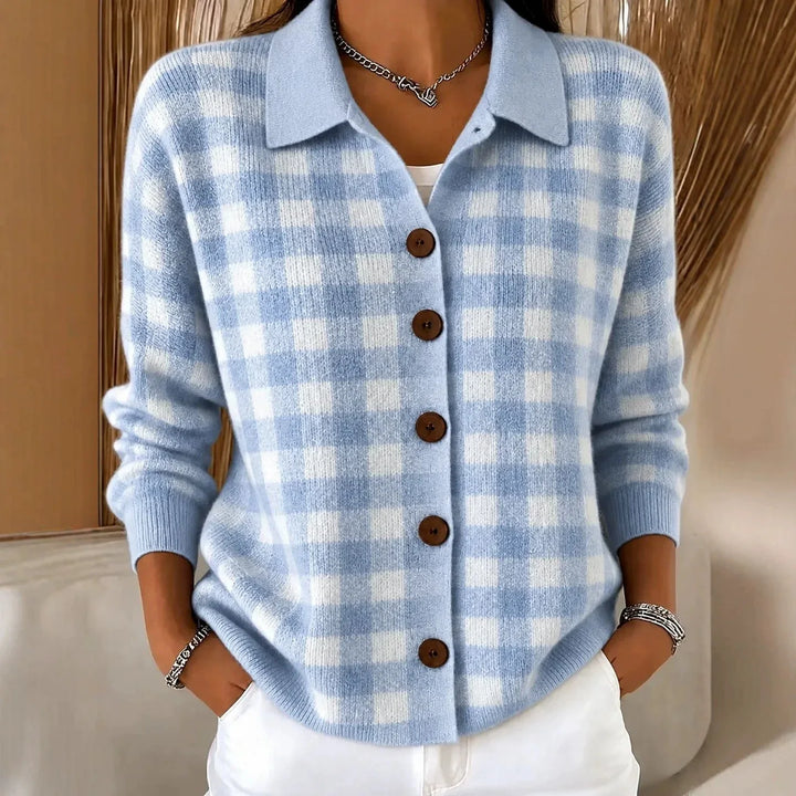 Marlow Plaid Button Cardigan