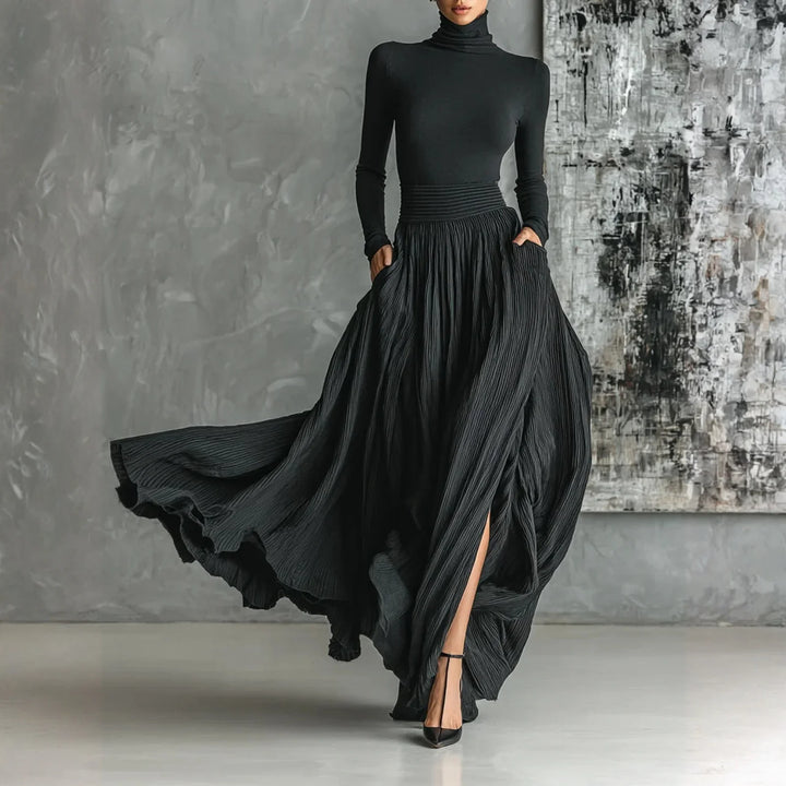 Aurelie Turtleneck Maxi Dress