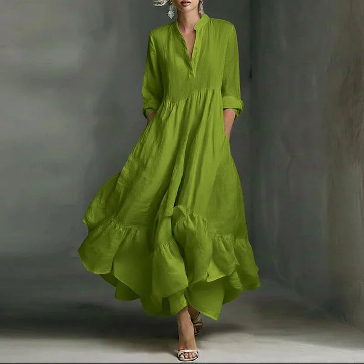 Nerisse Ruffle Hem Maxi Dress