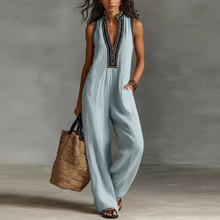 Christine Lace Trim Jumpsuit