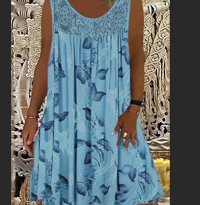 Orisse Casual Floral Midi Dress