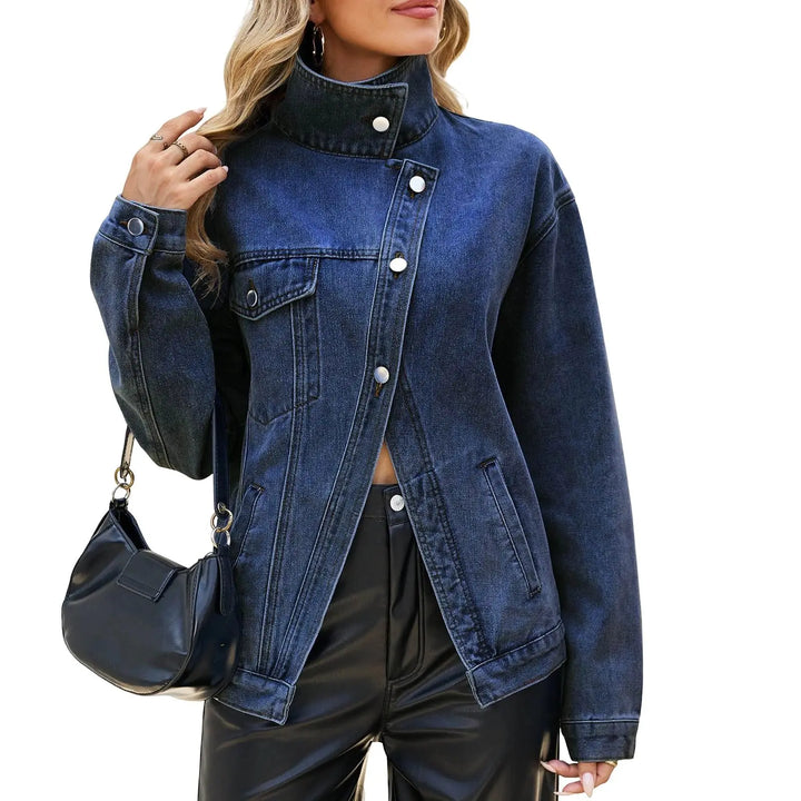 Harlan Stand Collar Denim Jacket