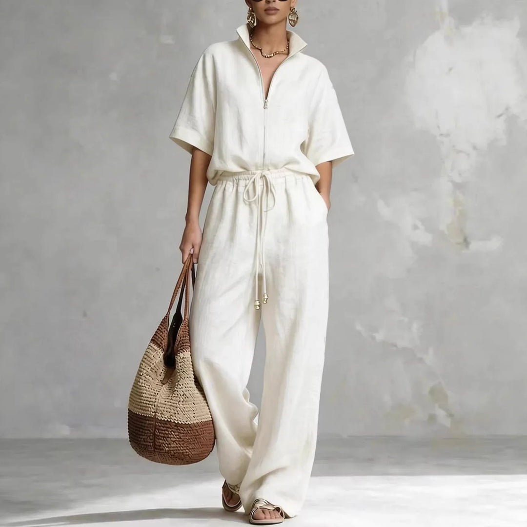 Tressa Linen Wide Leg Pants Set