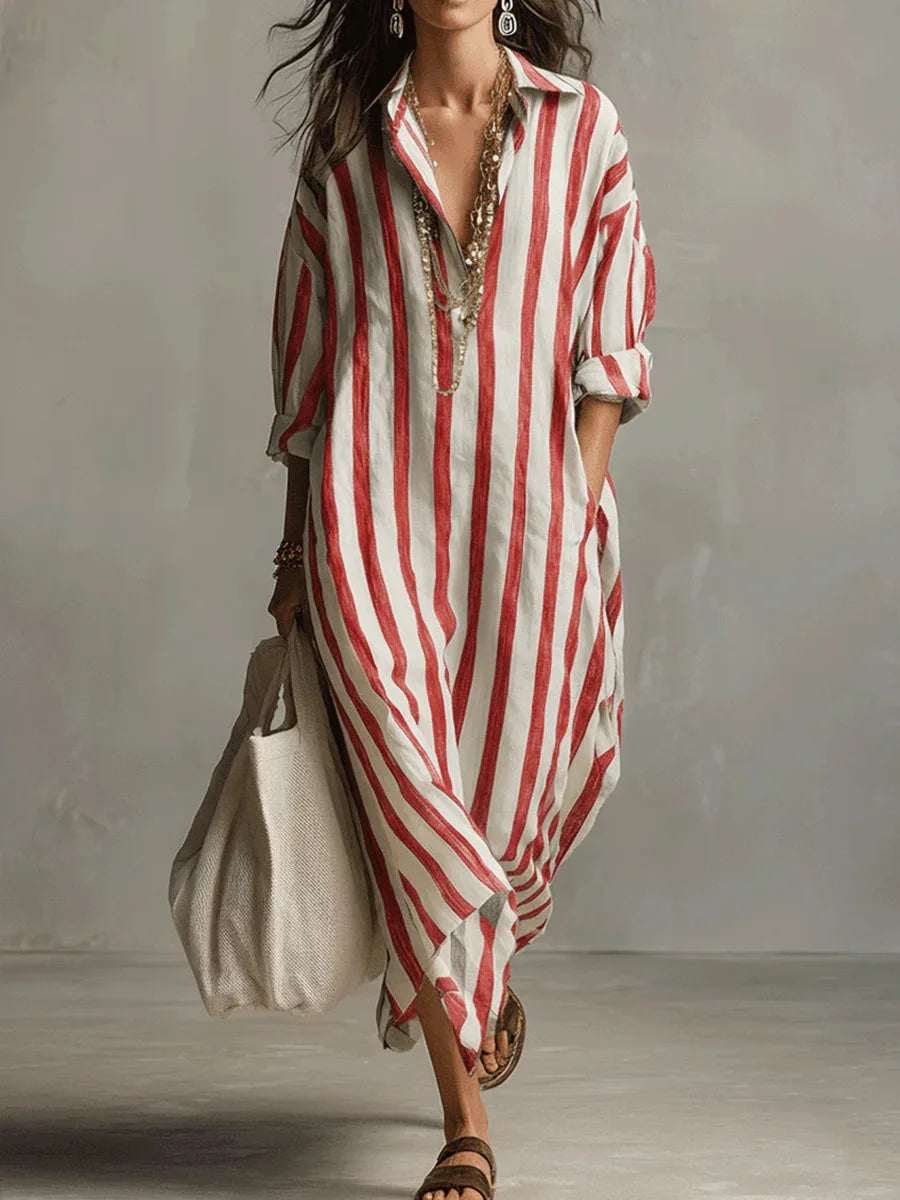 Cassie Linen Long Shirt Dress