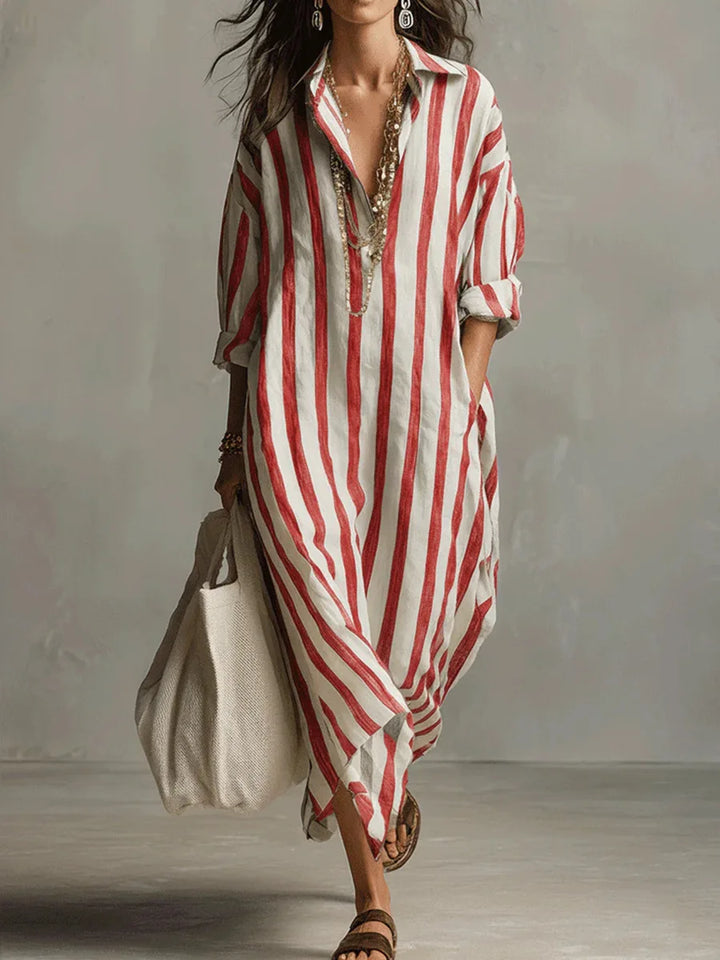 Cassie Linen Long Shirt Dress