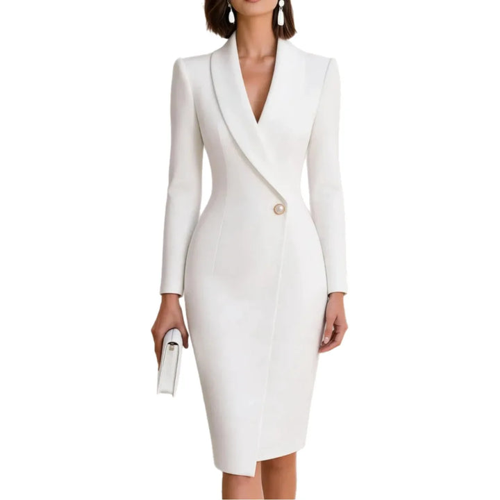 Simone Notched Lapel Dress