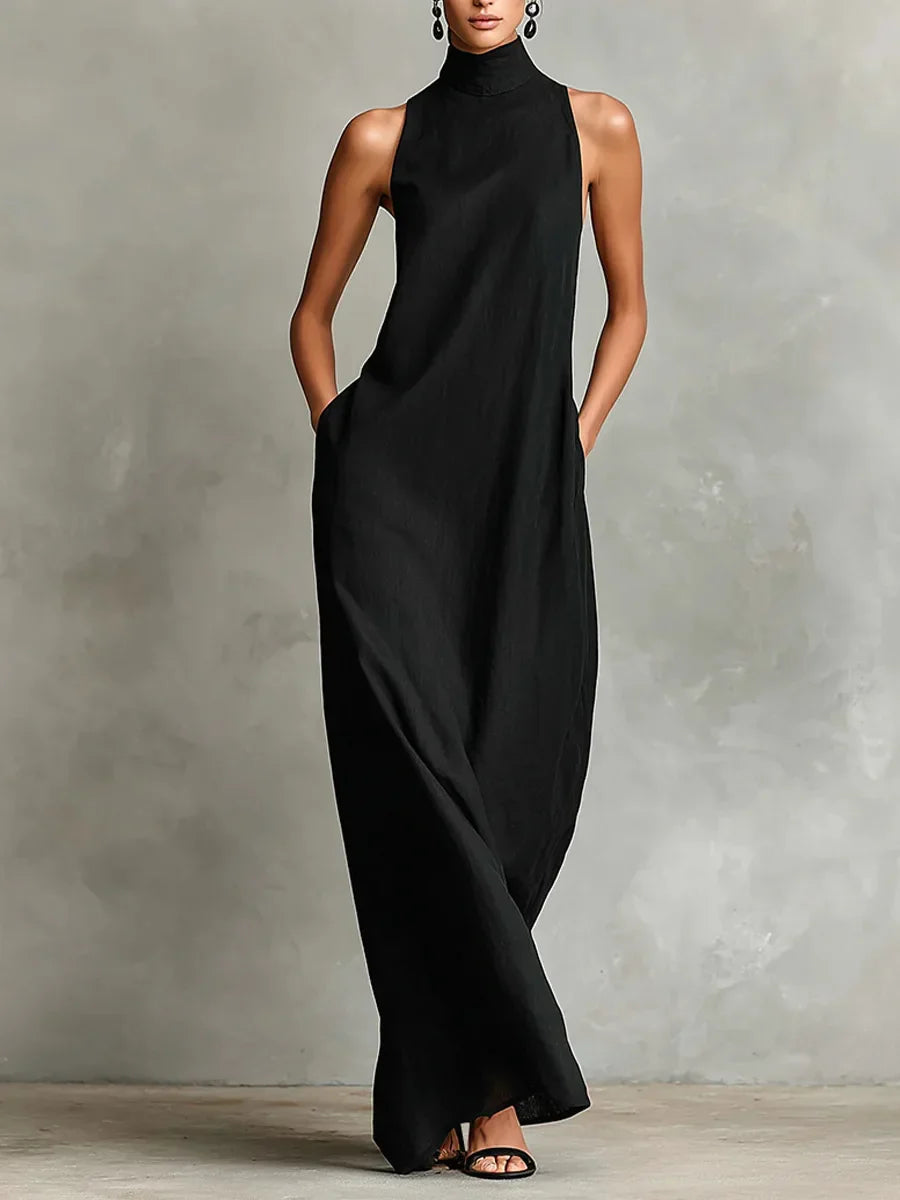 Davina Sophisticated Pocket Maxi Dress