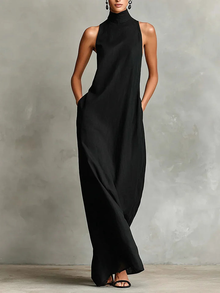 Davina Sophisticated Pocket Maxi Dress