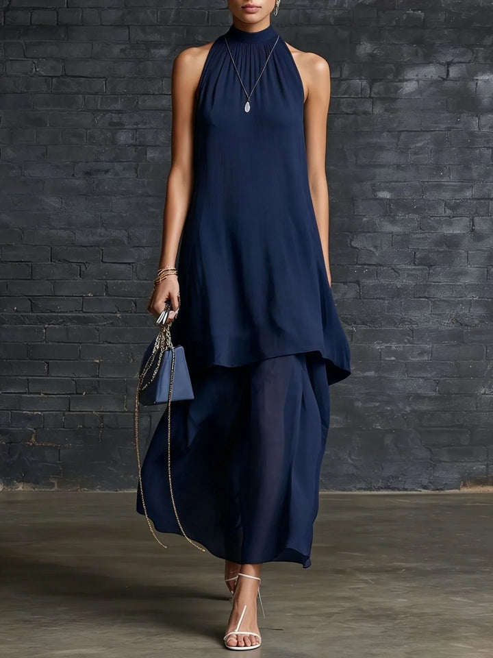 Amara Elegant Layered Chiffon Wedding Guest Dress