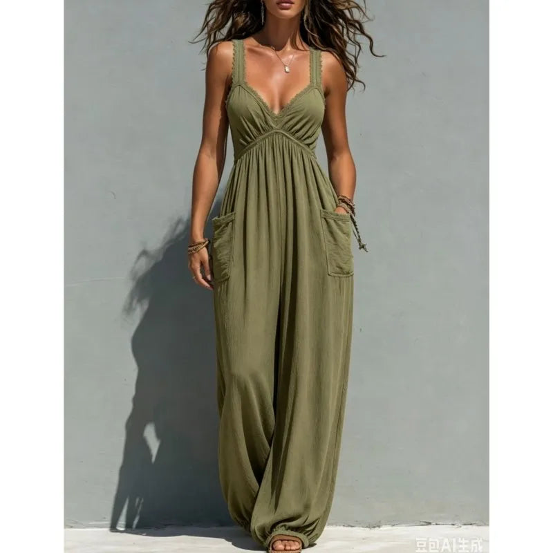 Evania Relaxed Wide Leg Jumpsuit