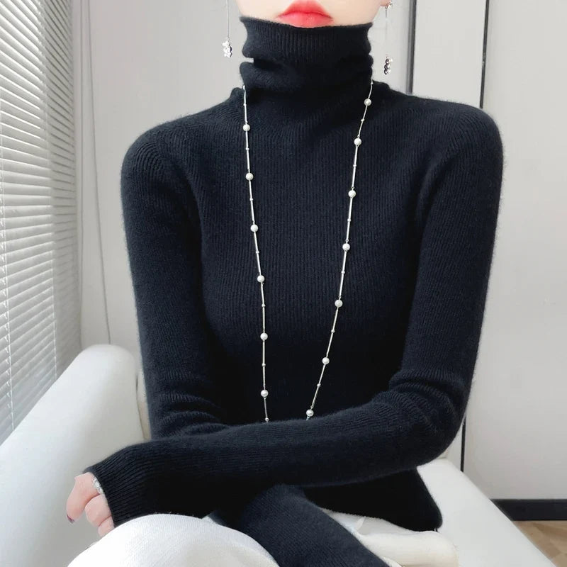 Solene Ribbed Turtleneck Sweater