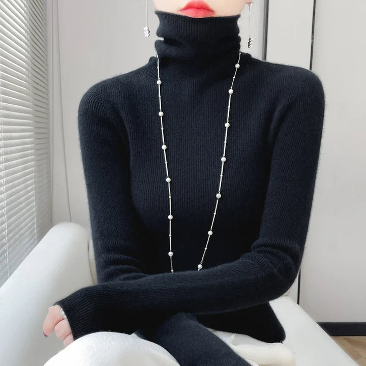 Solene Ribbed Turtleneck Sweater