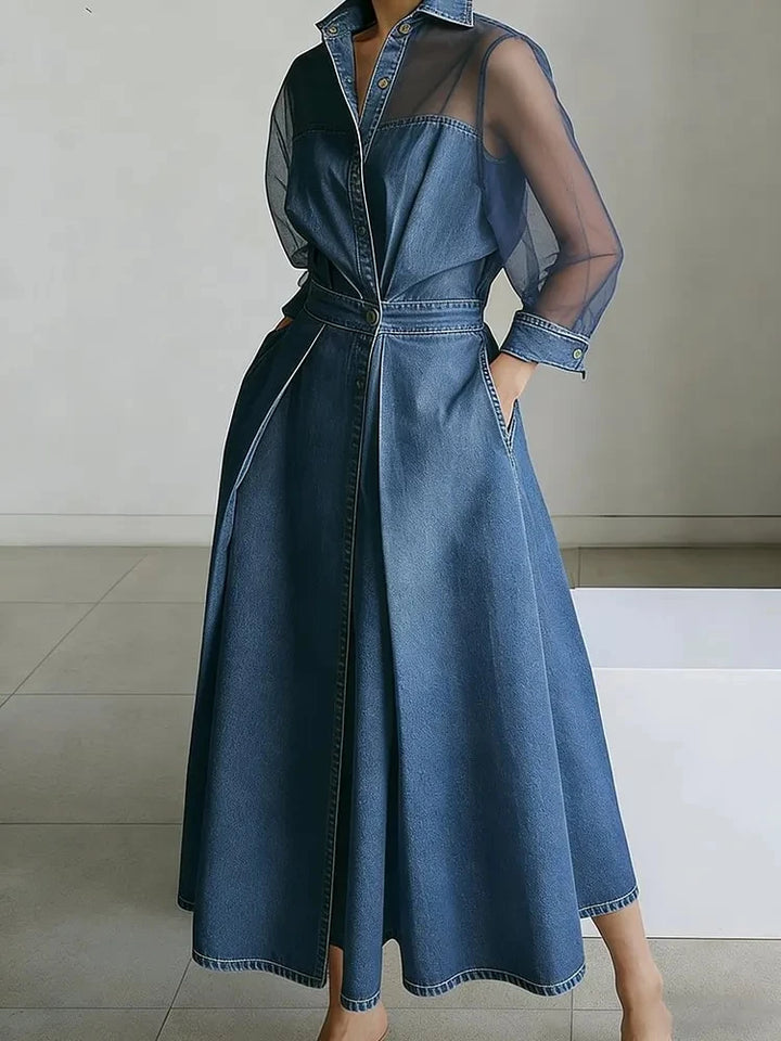 Delphine Denim Midi Dress
