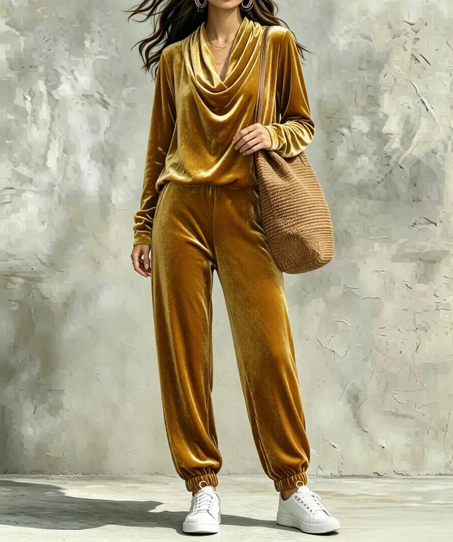 Marissa Cowl Neck Pant Set