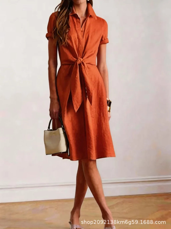 Mireline Tie Waist Midi Dress