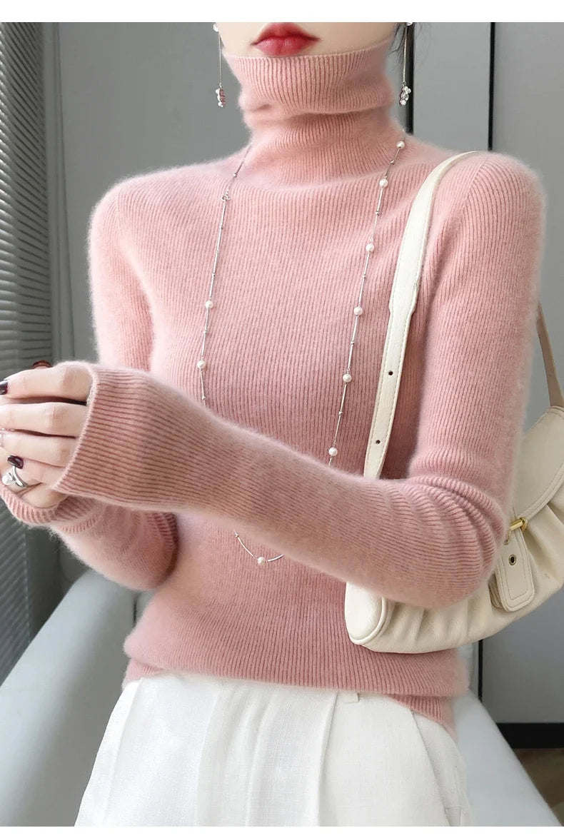Solene Ribbed Turtleneck Sweater