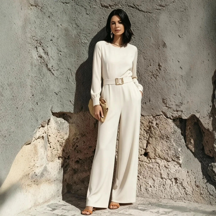 Simone Flattering Fit Belted Jumpsuit