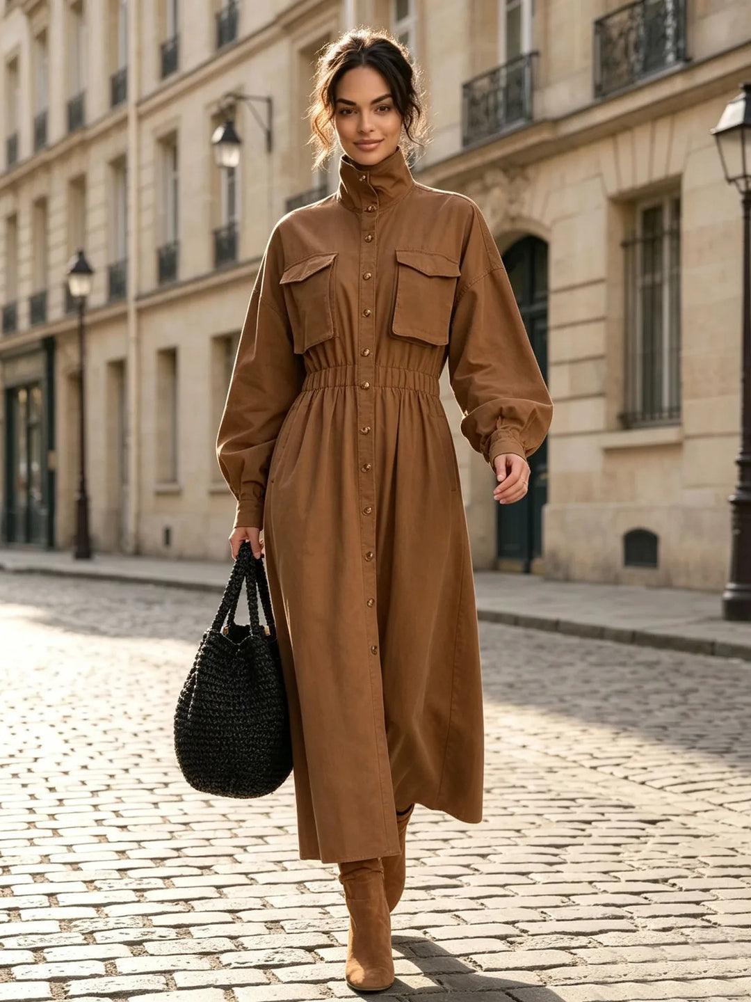 Harlow Flap Pocket Shirt Dress