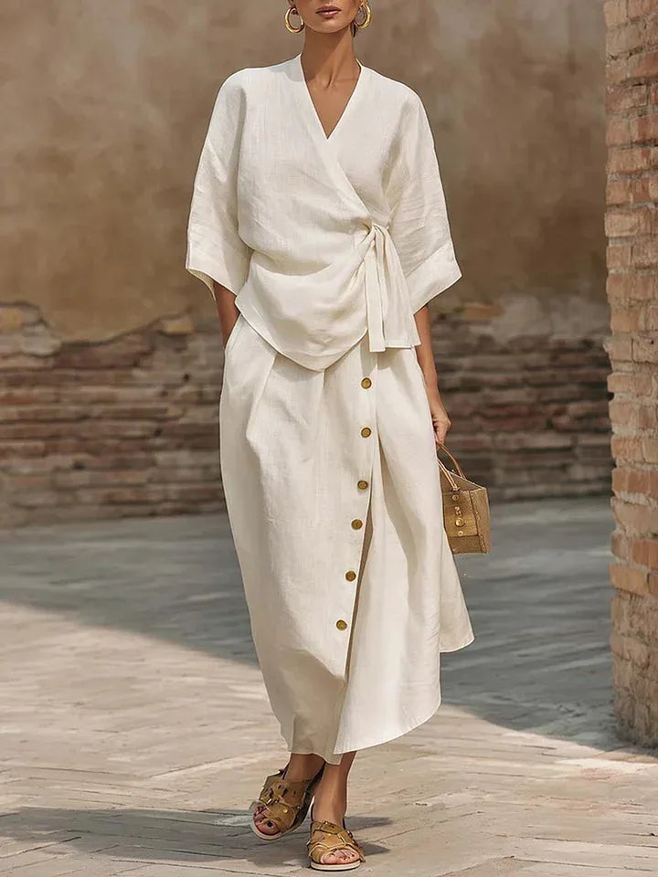 Asteria Elegant Midi Skirt Set