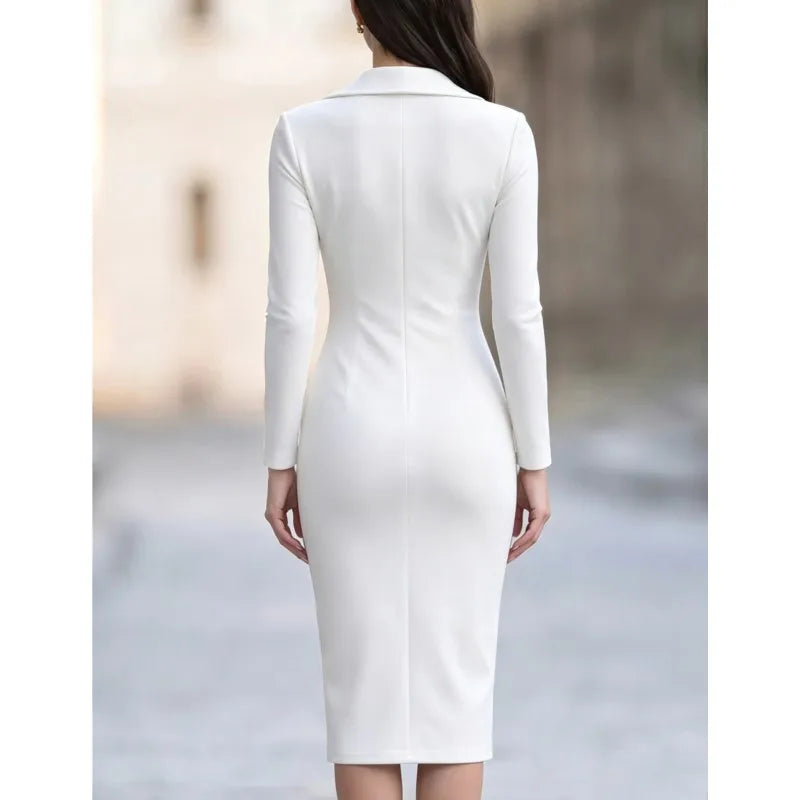 Theodora Zip Front Sheath Dress