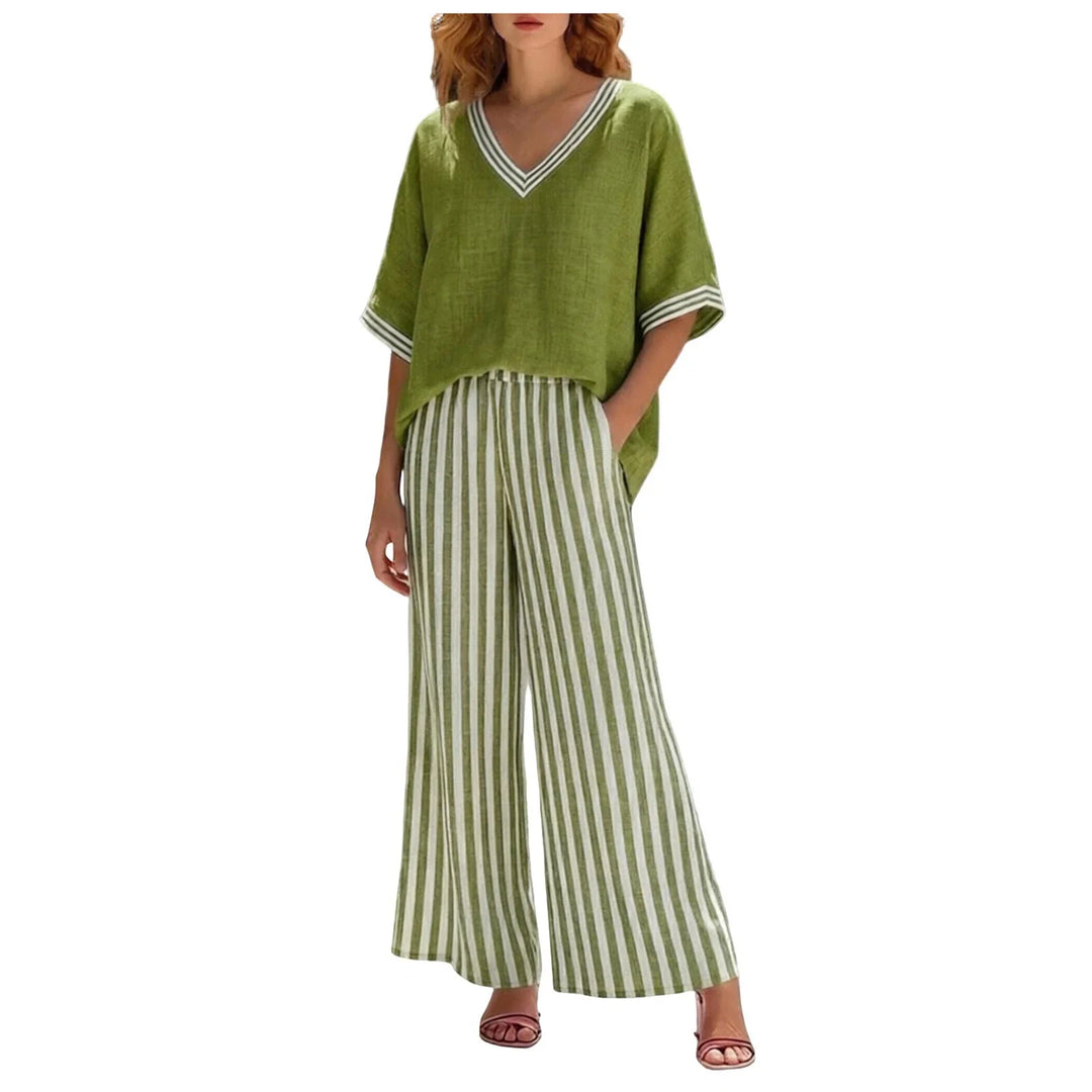 Julissa Striped Two Piece Set