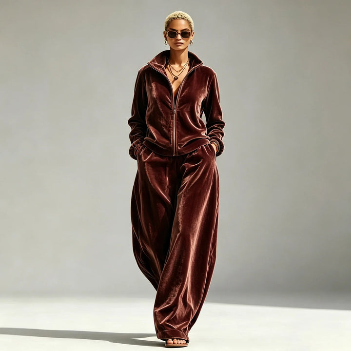 Jocelyn Zip Front Two-Piece Set