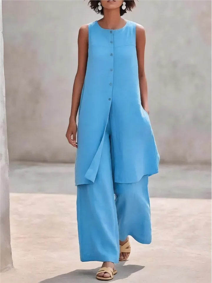 Maelis Casual Layered Trouser Set