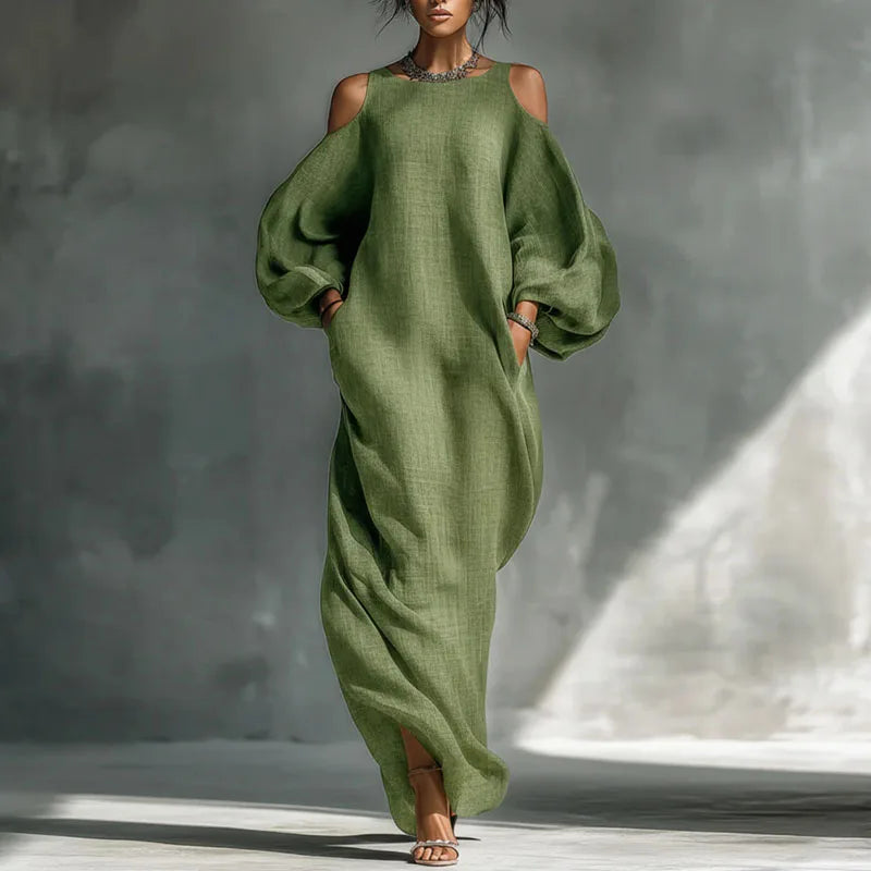 Dakota Bohemian Linen Maxi Dress