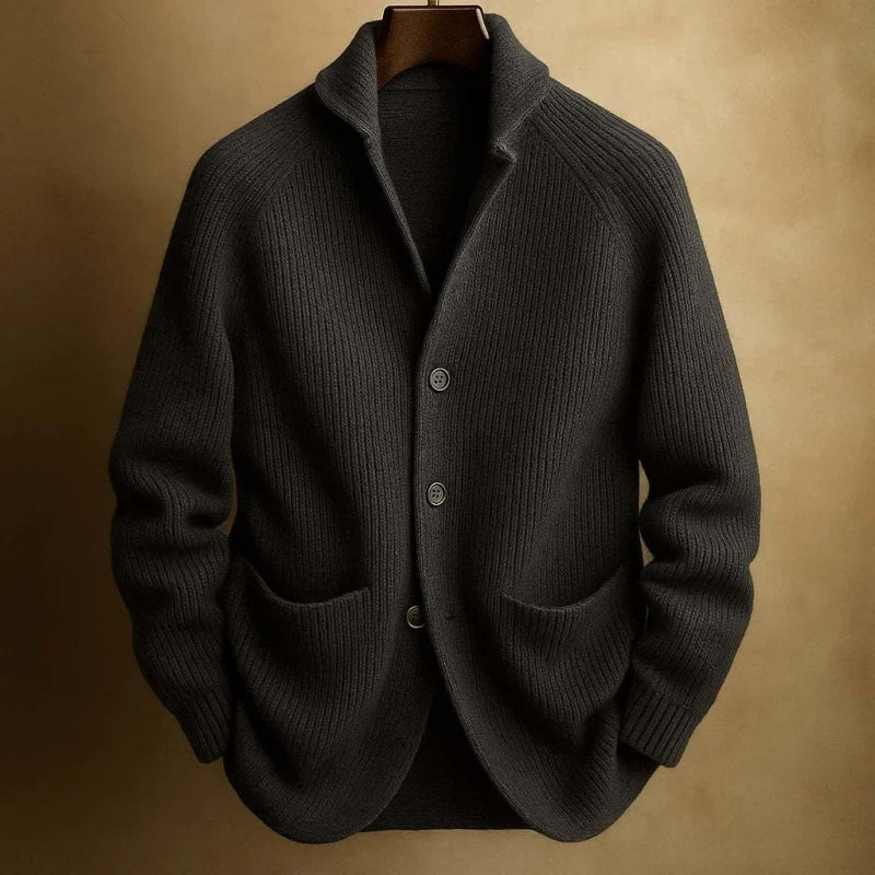 Tristan Ribbed Knit Blazer Cardigan