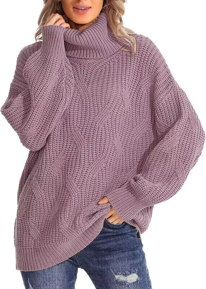 Elowen Cable Knit Turtleneck Sweater