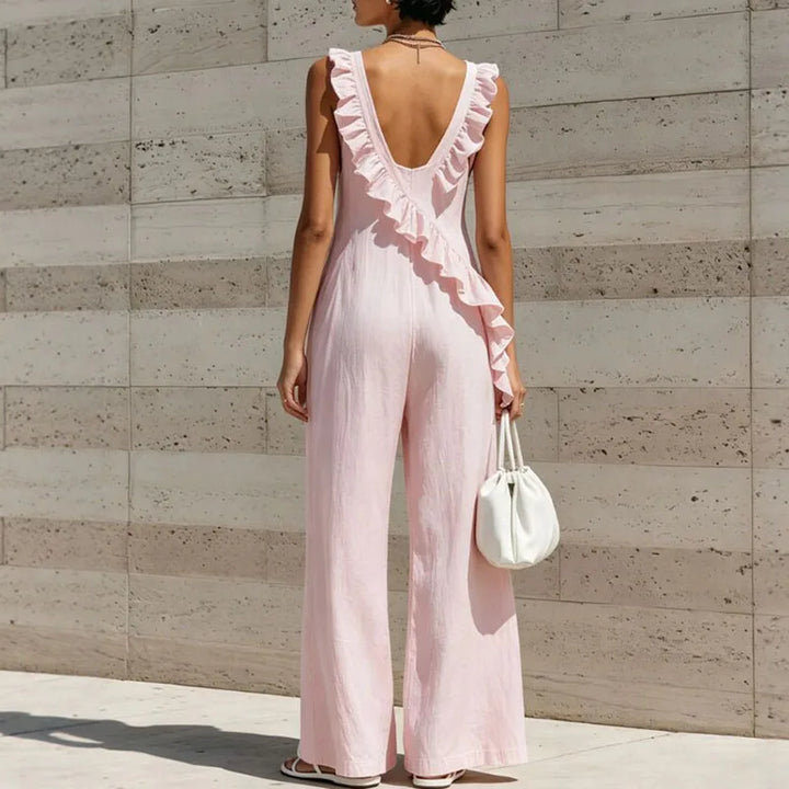 Fiorelle Ruffle Trim Jumpsuit