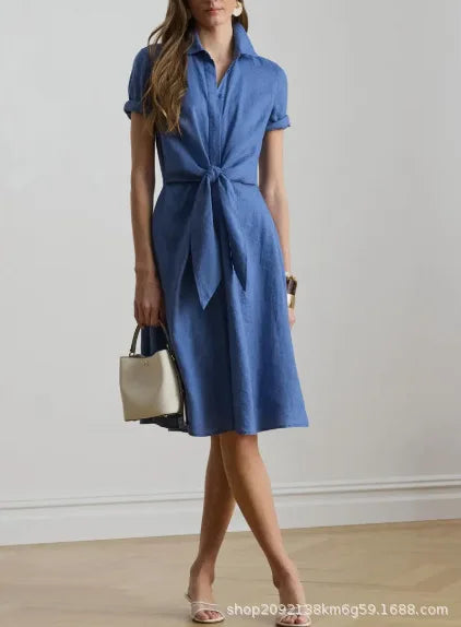 Mireline Tie Waist Midi Dress