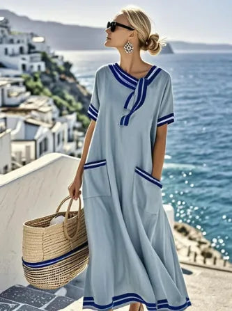 Romina Effortless Striped Pocket Dress