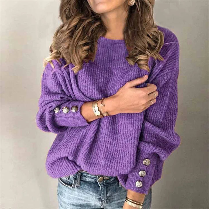 Nadia Button Cuff Sweater