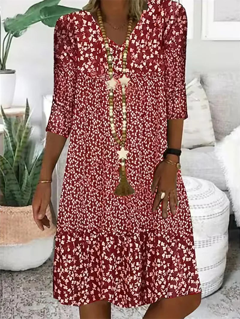 Rovina Printed Relaxed Midi Dress