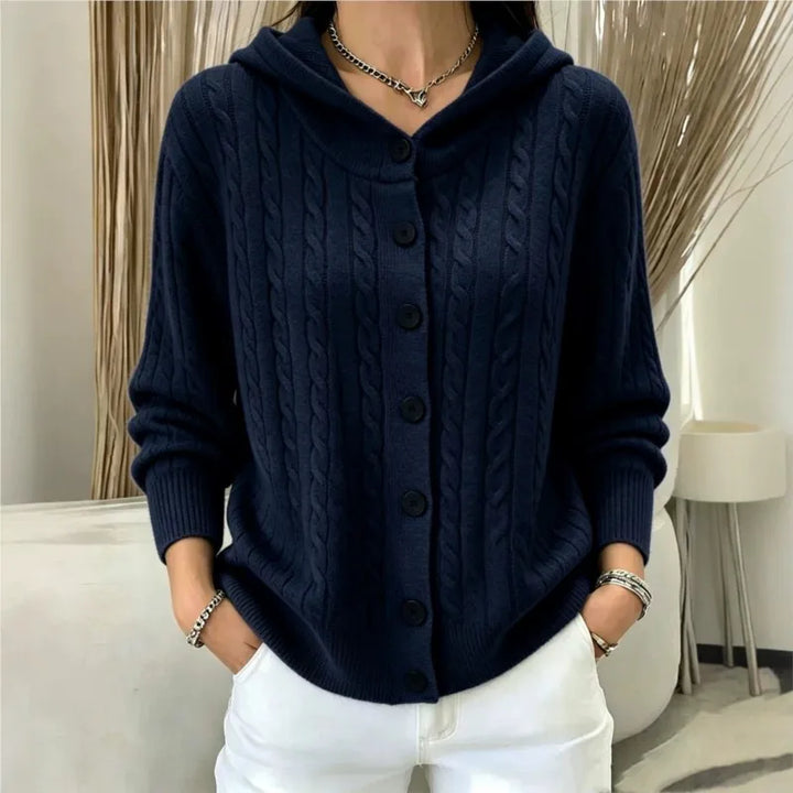 Anneka Cable Knit Button Cardigan