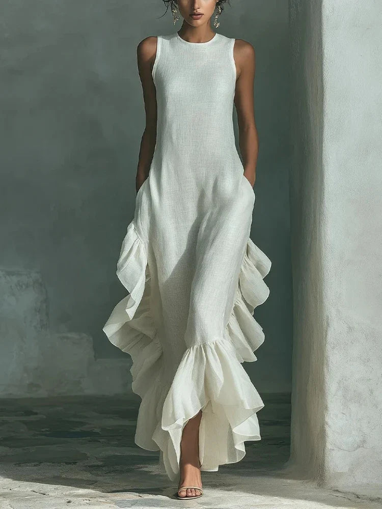 Sansa Flowy Ruffle Maxi Dress