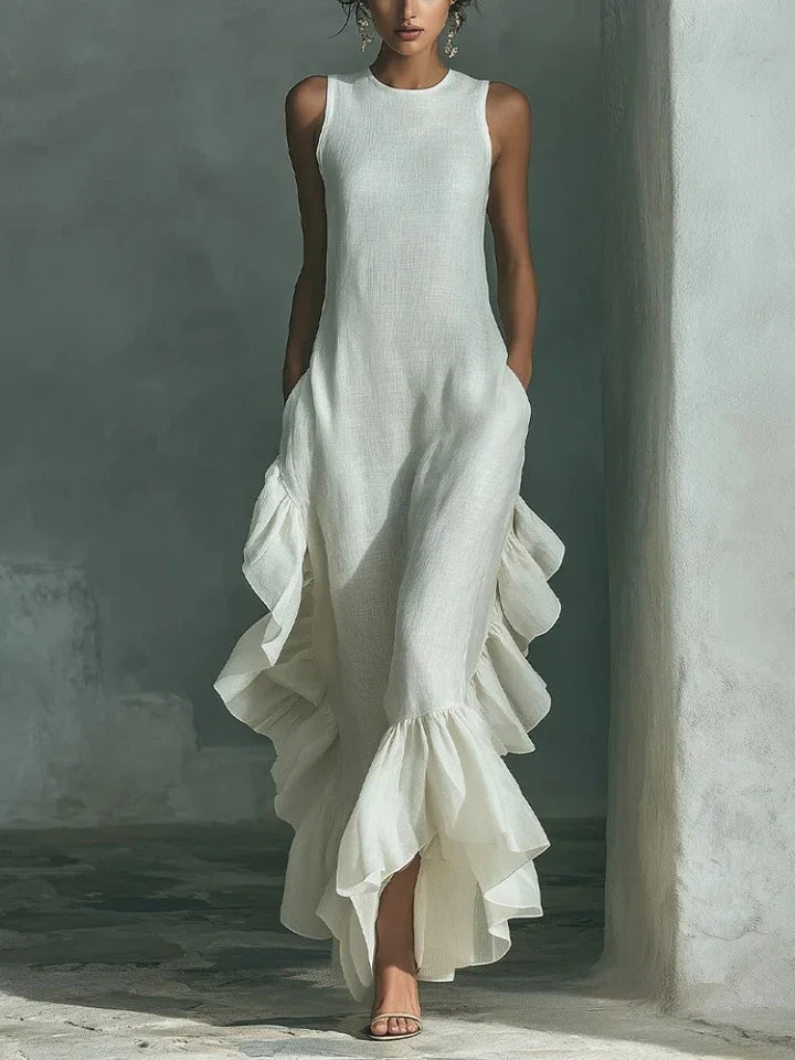 Sansa Flowy Ruffle Maxi Dress