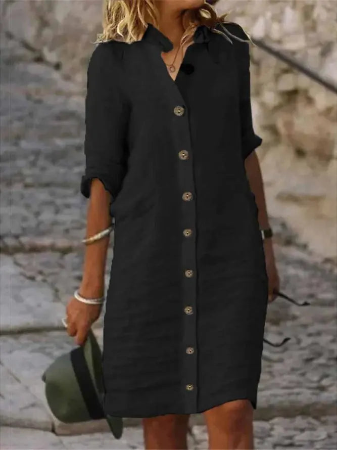 Paloma Button Front Mini Dress