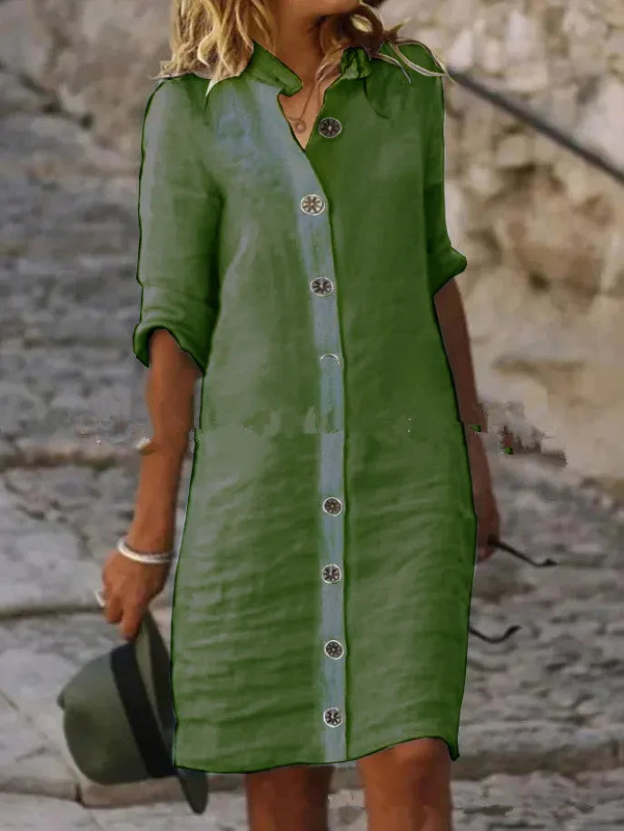 Paloma Button Front Mini Dress