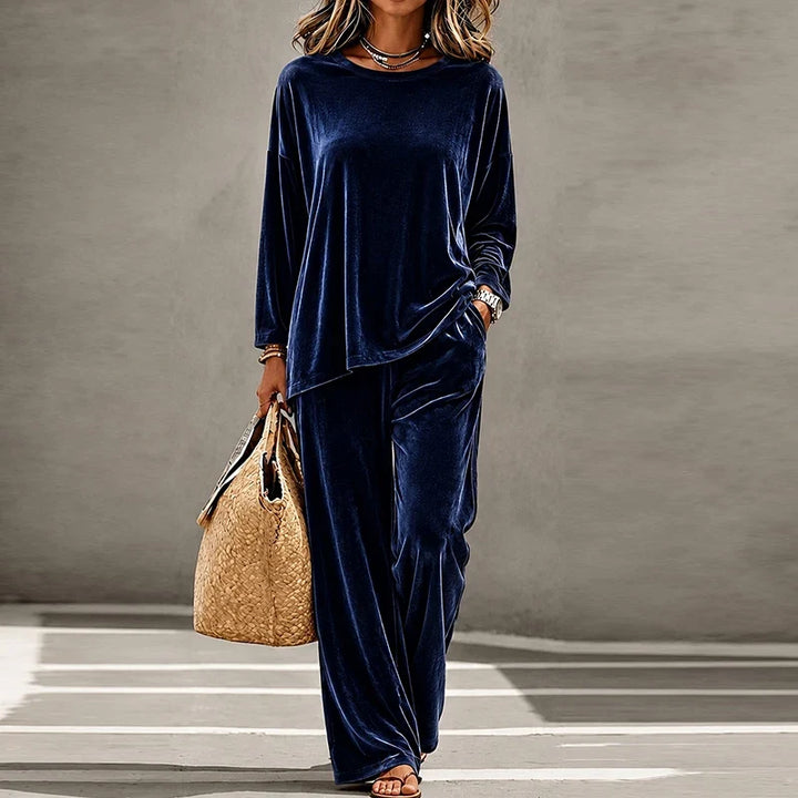 Lucienne Velvet Wide Leg Set