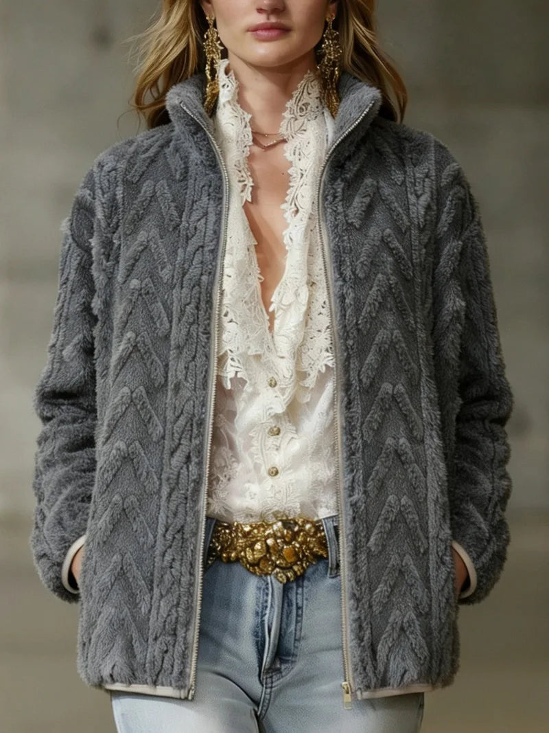 Rowena Textured Fleece Jacket