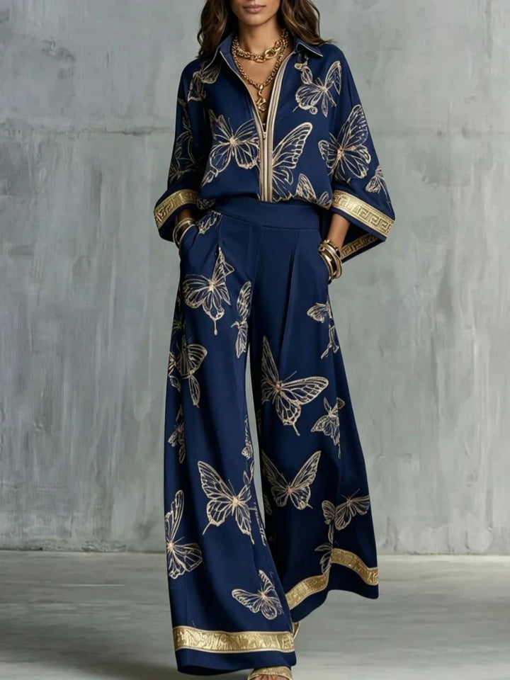 Brialia Butterfly Print Lounge Set