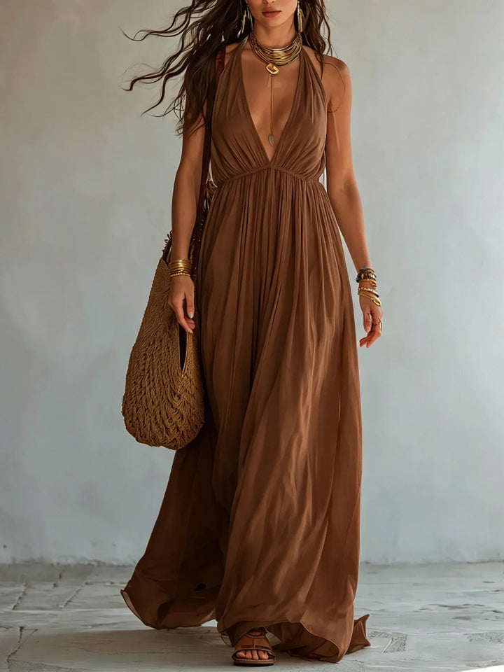 Paige Deep V Neck Maxi Dress