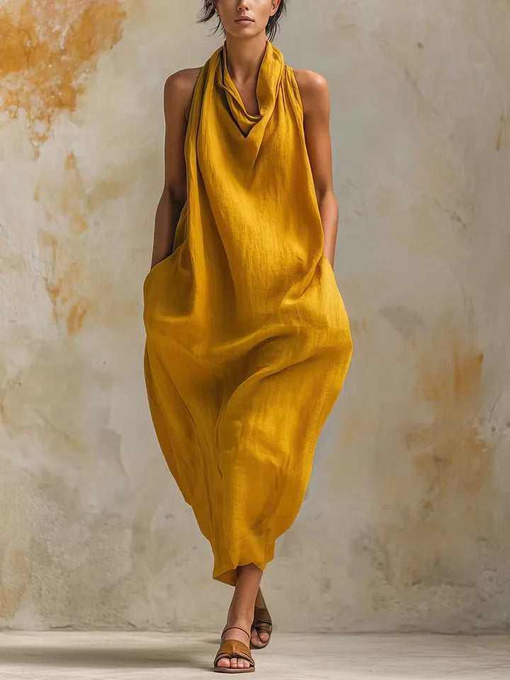 Auralie Cowl Neck Maxi Dress