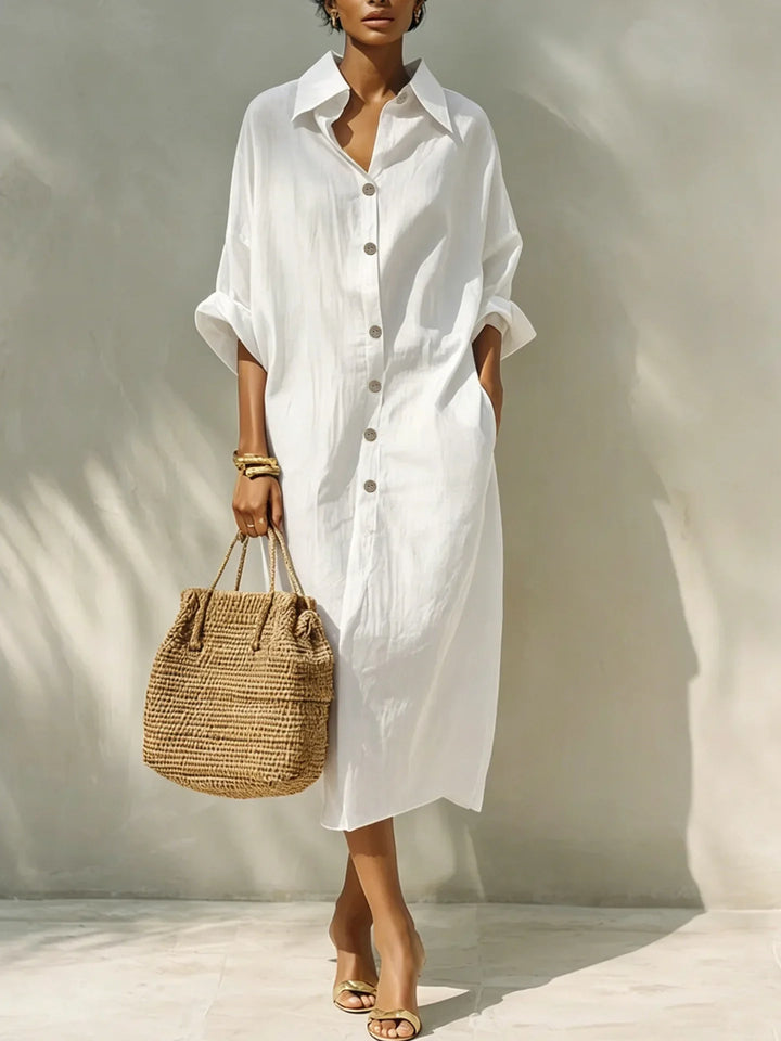 Elenora Relaxed Midi Shirt Dress
