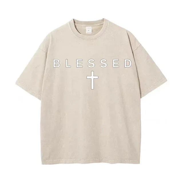 Blessed Faith Graphic Cotton T Shirt