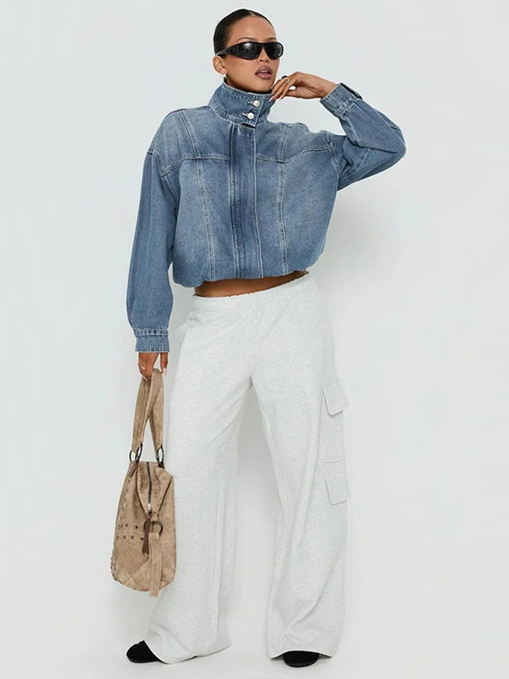 Violetta Cropped Denim Jacket