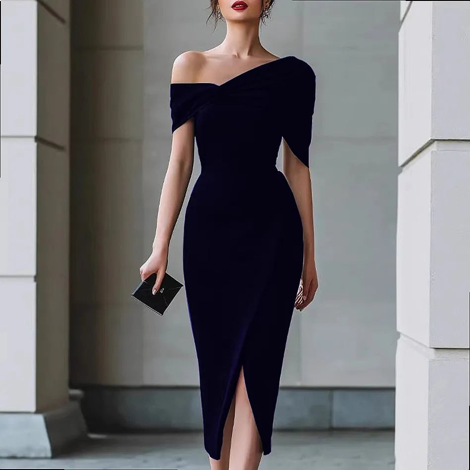 Shakira Off Shoulder Midi Dress